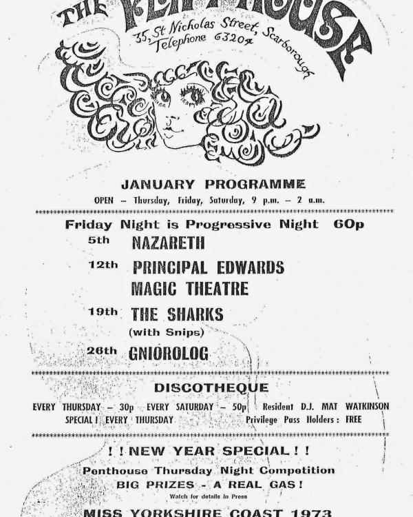 1973 Scarborough Penthouse (the inspiration for Fibbers)