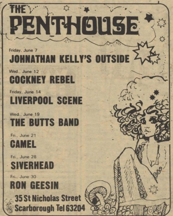 1974 Scarborough Penthouse (the inspiration for Fibbers)