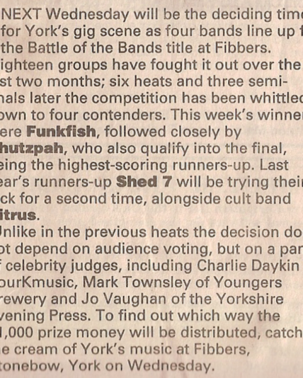 1994 Battle of the Bands Final preview