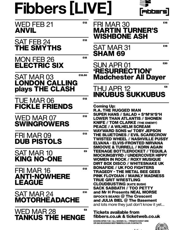 2018 February, March & April listings