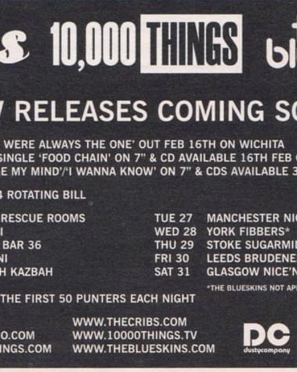 2004 The Cribs, The Blueskins, 10000 Things