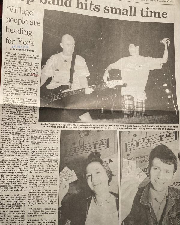 1994 Inspiral Carpets early ticket buyers