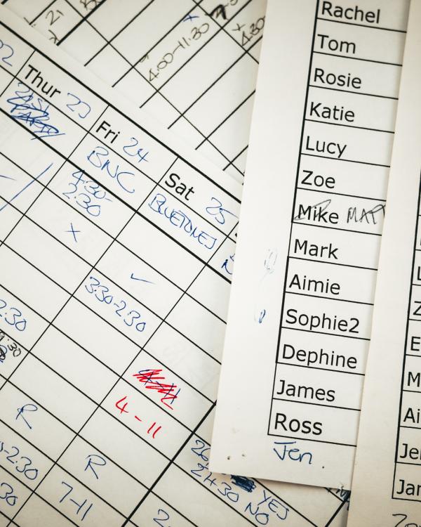 2005 June staff rotas