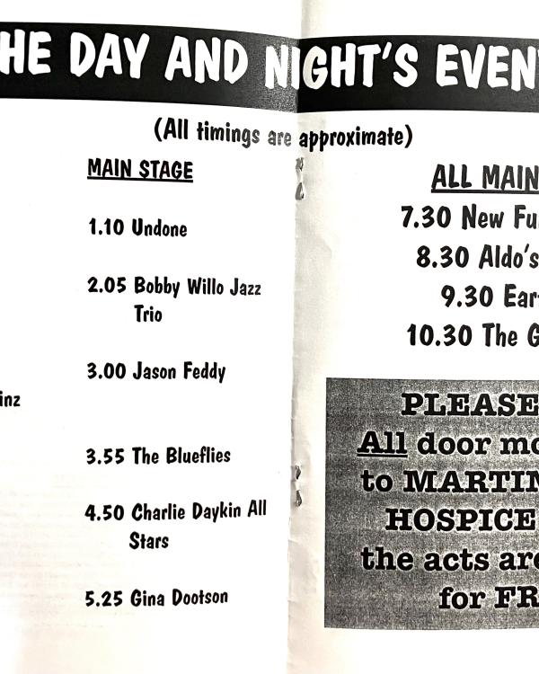 1995 3rd birthday party booklet line-up