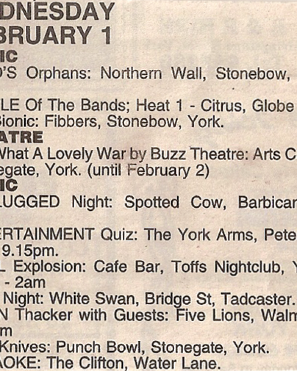 1995 Battle of the Bands preview