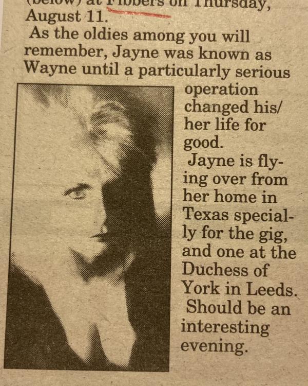 1994 Jayne County, Suicidal Flowers preview