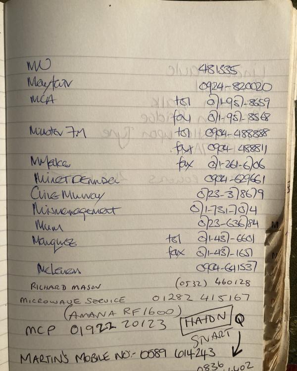 1992-95 Phone book 'M' and randoms (pre-internet!)