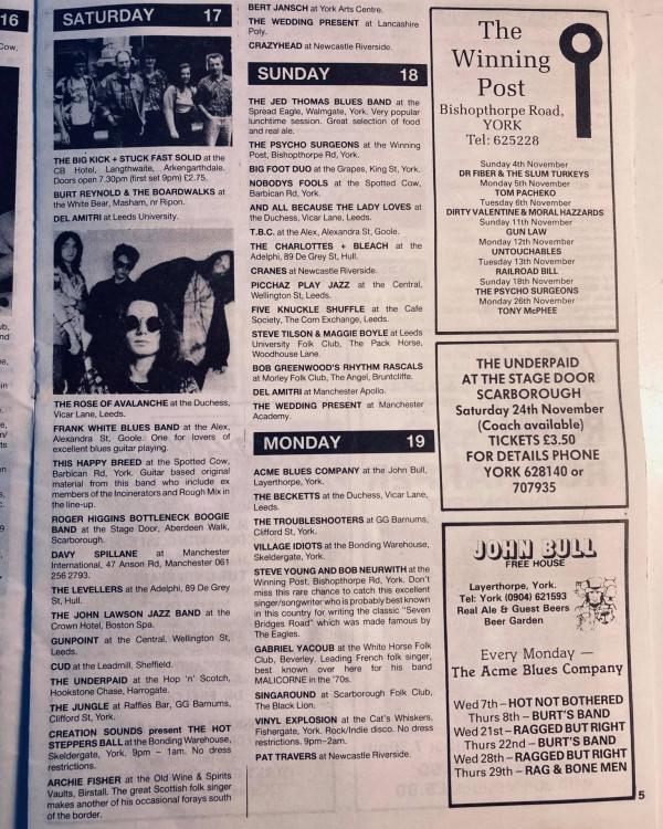 1993 YourK Music listings