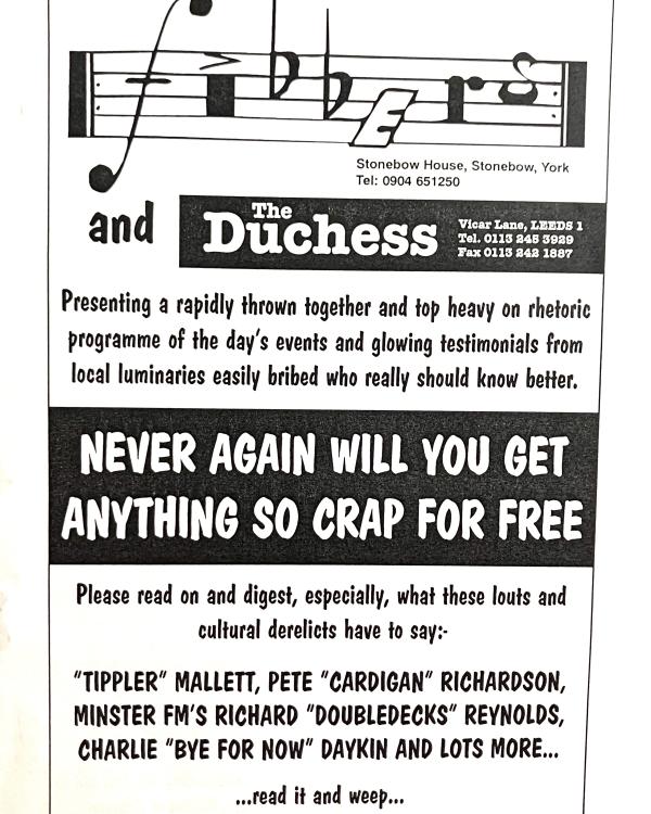 1995 3rd birthday party booklet front cover