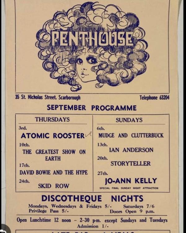 1970 Scarborough Penthouse (the inspiration for Fibbers)