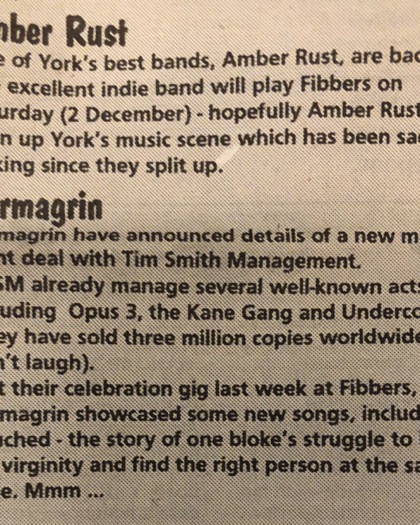 1995 Amber Rust, Permagrin previews