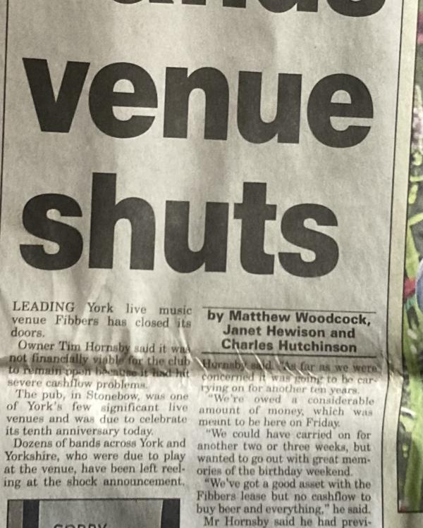 2002 Temporary closure