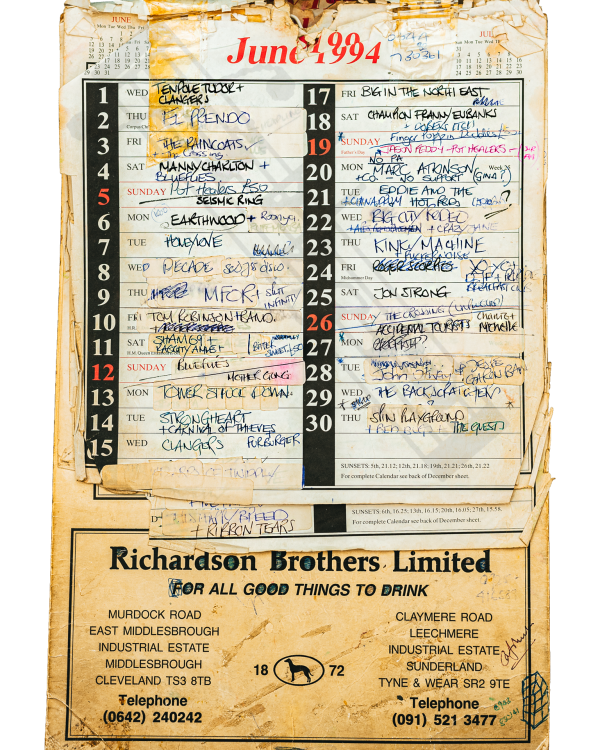 1994 June hand-written office wall calendar