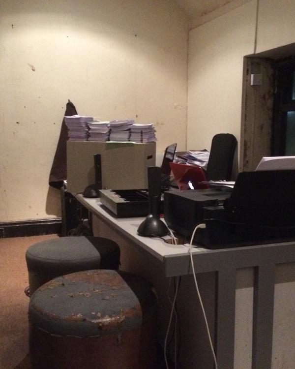 2016 Toft Green promoter office - very glamorous