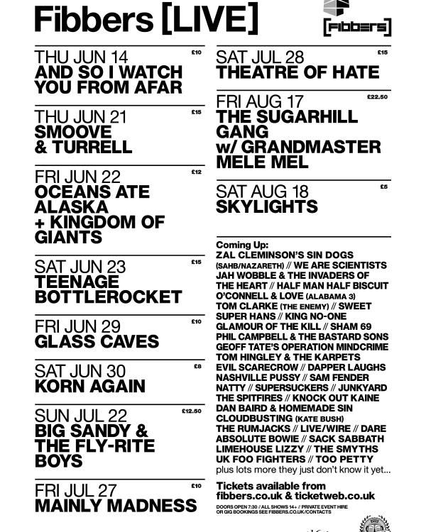 2018 June, July & August listings