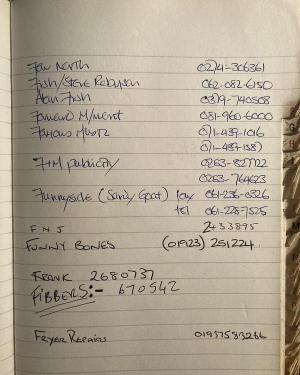 1992-95 Phone book 'F' and randoms (pre-internet!)