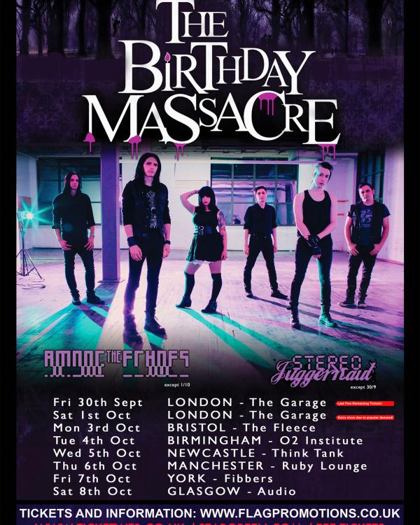 2016 The Birthday Massacre, Among The Echoes, Stereo Juggernaut, Lesbian Bed Death