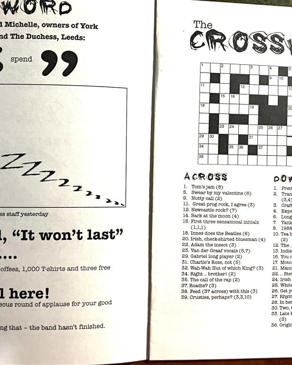 1994 2nd birthday party booklet crossword and quotes