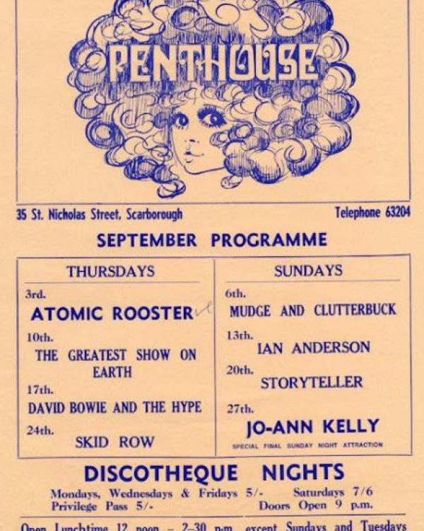 1970 Scarborough Penthouse (the inspiration for Fibbers)