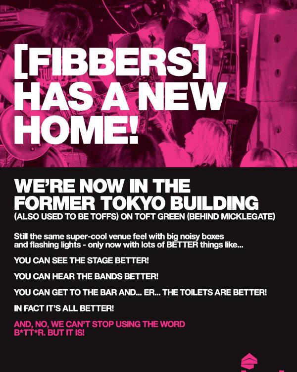 2014 Fibbers moves to Toft Green