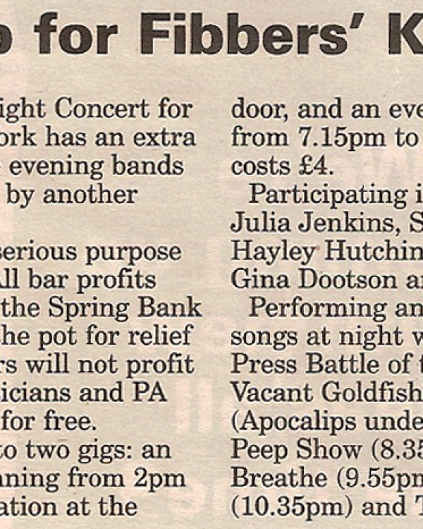 1998 Kosovo Benefit preview