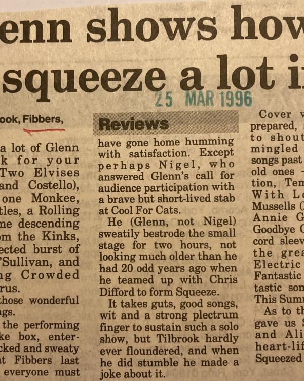 1995 Glenn Tilbrook review