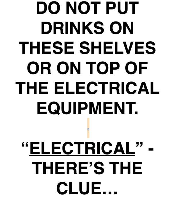 You'd think it was obvious, but no...