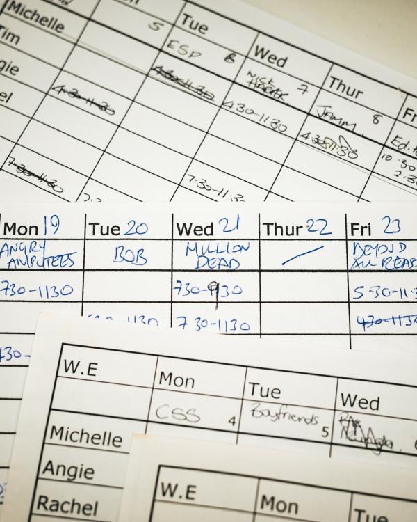 2004 April staff rotas