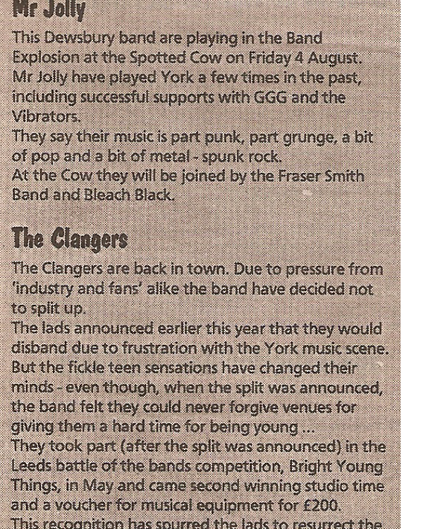 1995 August Julie Walker's Band Bits with Citrus, The Clangers, Mr Jolly