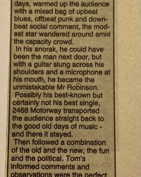 1995 Tom Robinson review