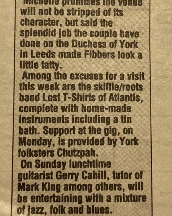 1994 Weekly preview and refurbishment news