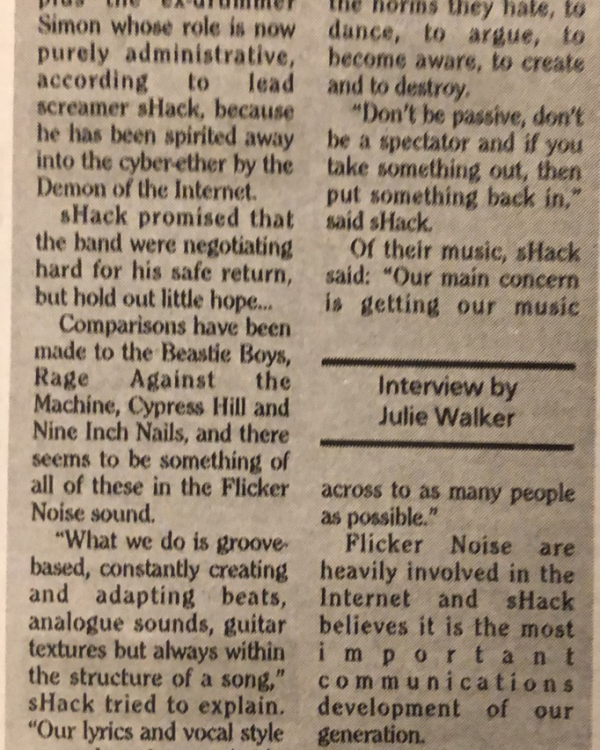 1994 Flickernoise interview