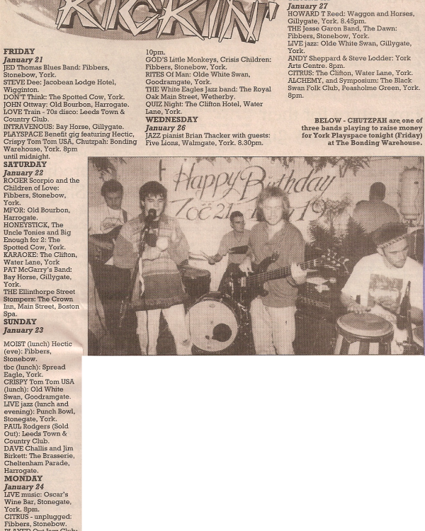 1994 January weekly listings