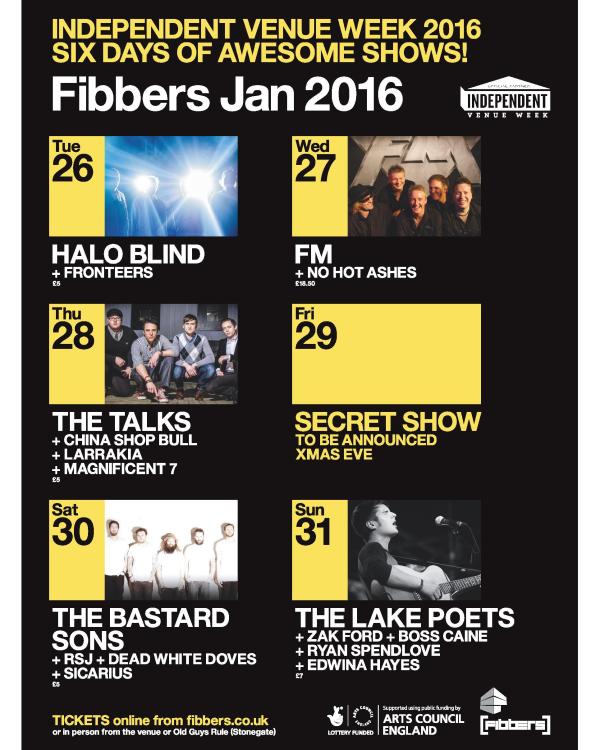 2016 Independent Venue Week full six day line-up