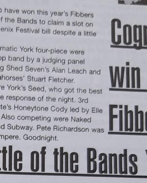 1998 Cognac Battle of the Bands review Charm magazine