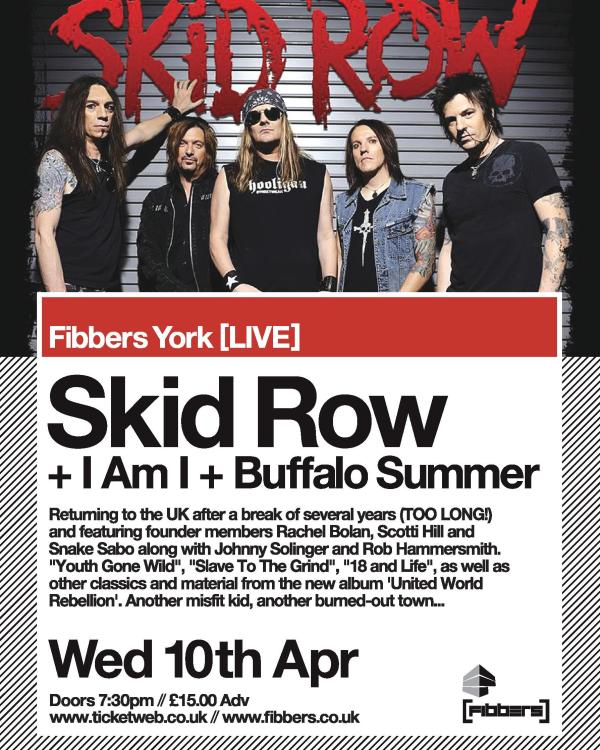 2013 Skid Row, I Am I, Buffalo Summer