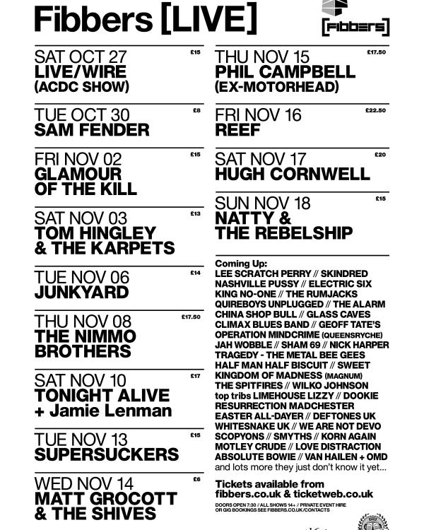 2018 October & November listings