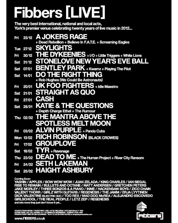 2011 December, 2012 January & February listings