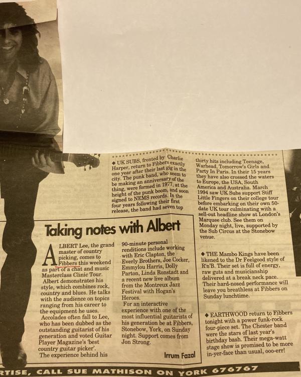 1995 Weekly gig preview