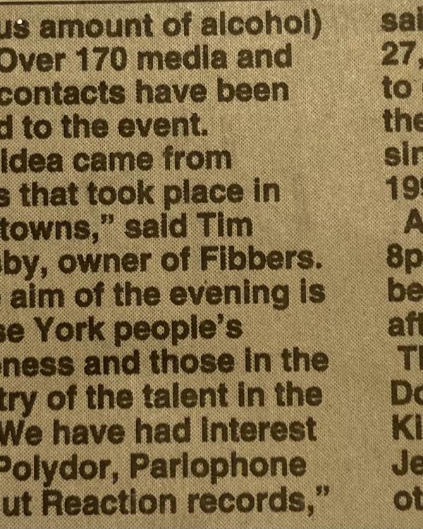 1995 York Awareness Week preview