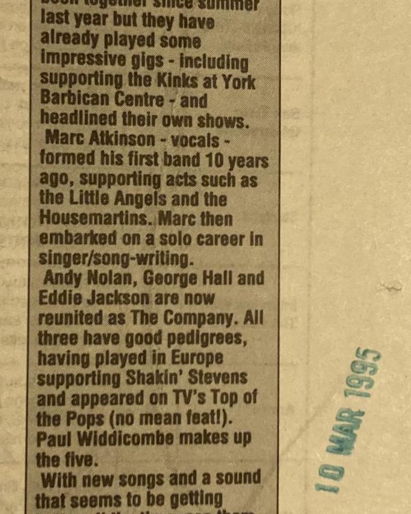 1995 Weekly preview with Australian Pink Floyd