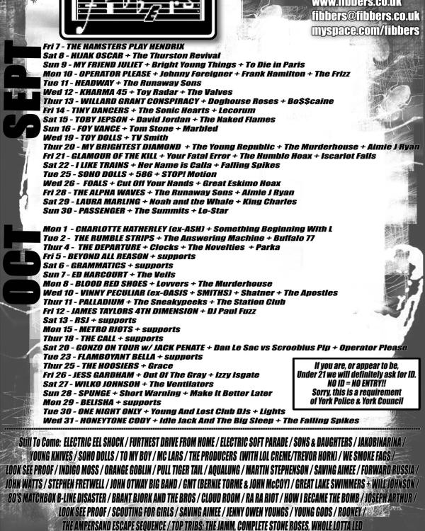 2007 September/October listings