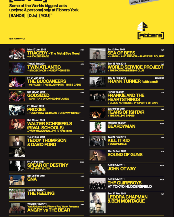 2011 January & February listings