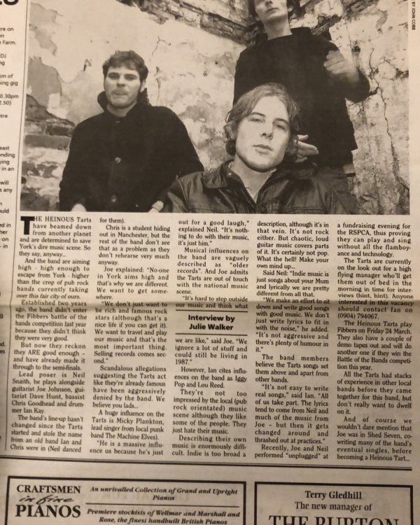 1995 Heinous Tarts interview
