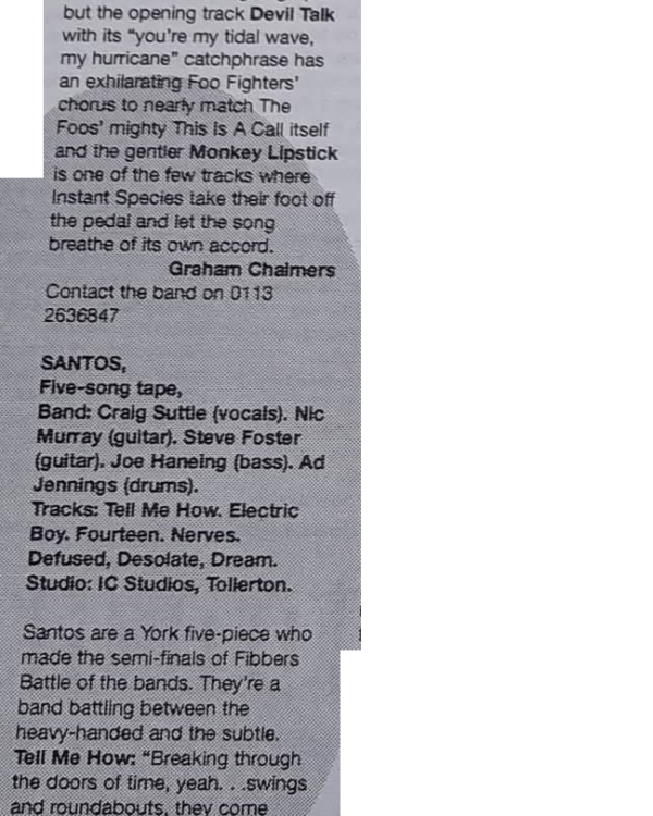 1998 Santos review Charm magazine