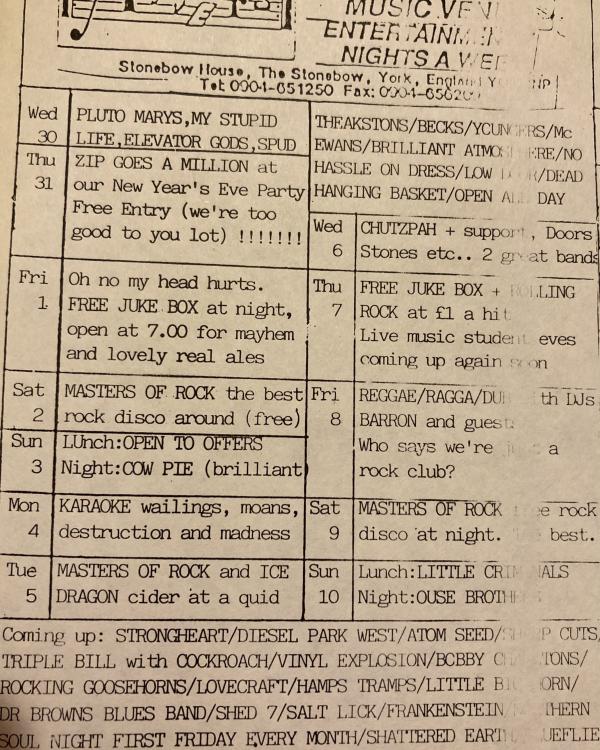 1992 November listings (the first ever published)