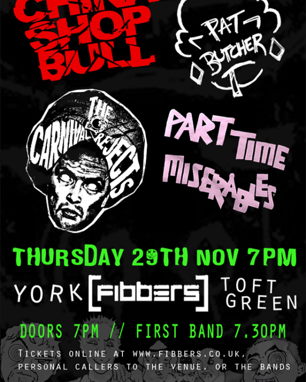 201China Shop Bull, Part Time Miserables, Carnival Rejects, Pat Butcher