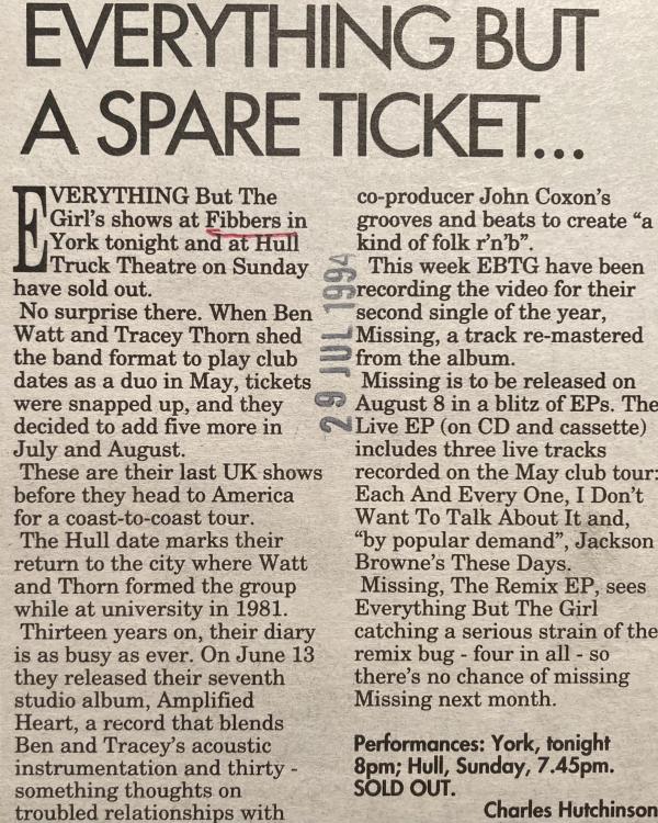 1994 Everything But The Girl preview