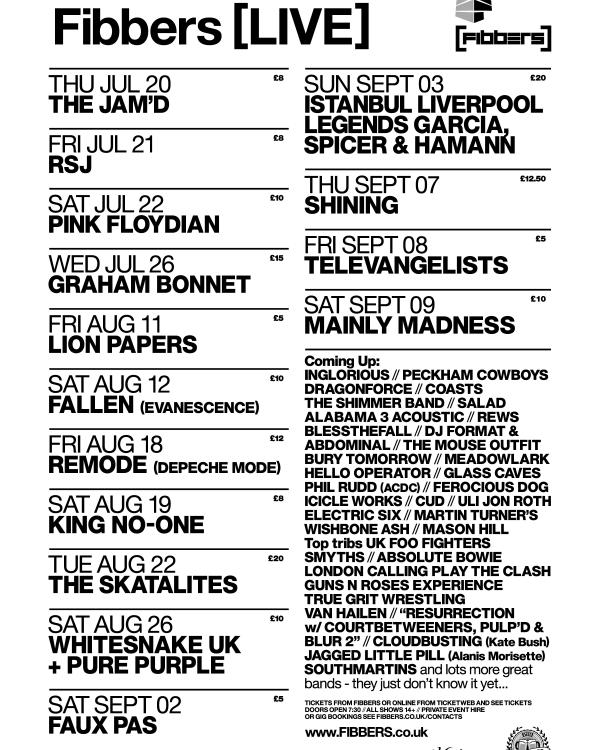 2017 July, August & September listings