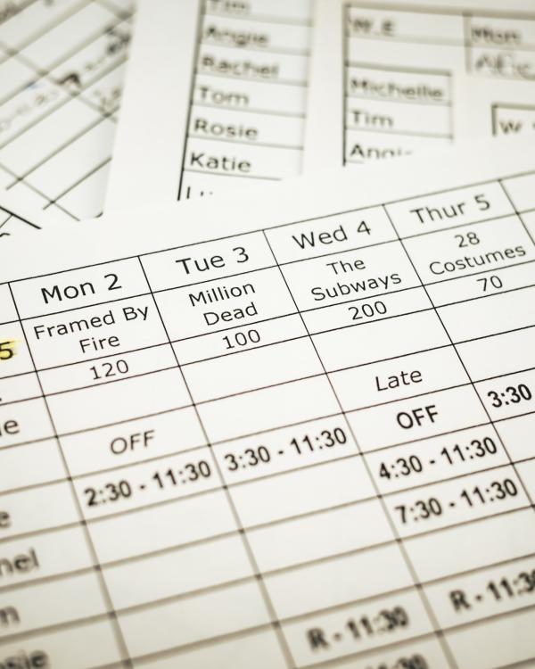 2005 May staff rotas